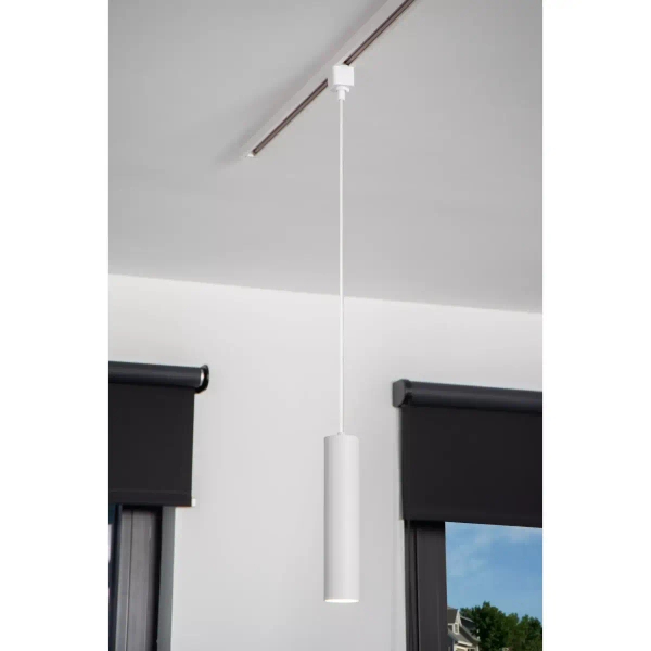 Zwisająca lampa Track 09955/01/31 Lucide sopel ściemniana biała