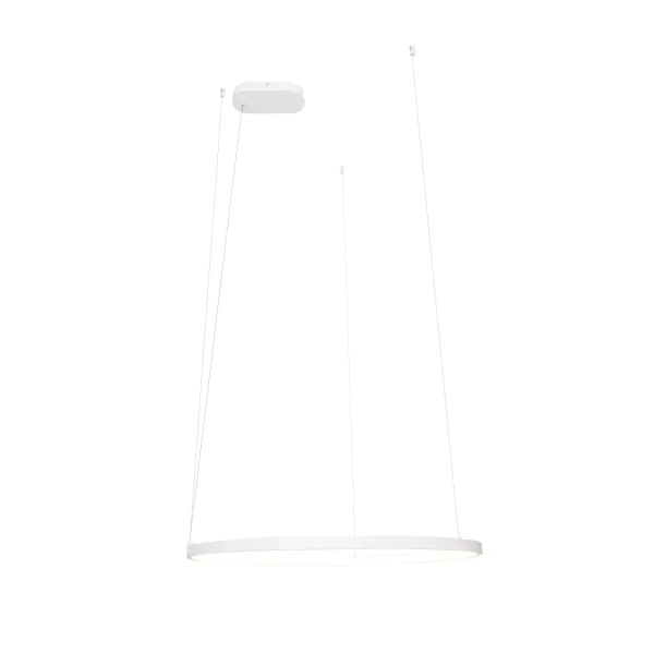 Minimalistyczna lampa wisząca VISUAL biała P0655 1xLED 22W 3000K IP44 pierścieniowa