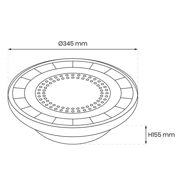 Przemysłowa lampa zwisająca High Bay EK0730 LED 200W 4000K IP65 czarny