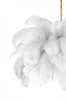 Lampa wisząca Tiffany MSE1501100525 strusie pióra białe złote
