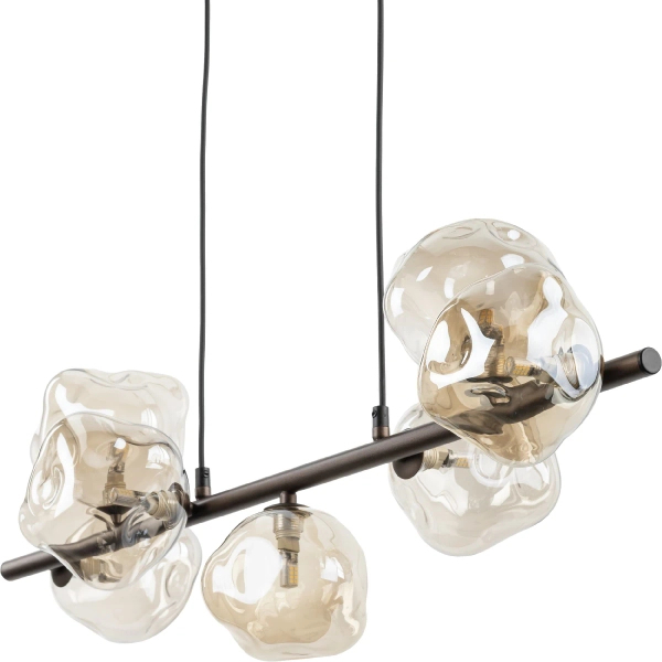 Lampa wisząca do gabinetu Lava Brown 11033 szklane kule brązowy