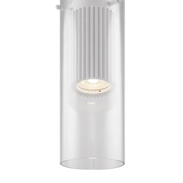 Szklana wisząca lampa tubka Dynamics MOD326PL-01W biała