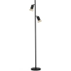 Stojąca lampa do salonu MARENZO LE45612 metalowa z wtyczką czarna złota