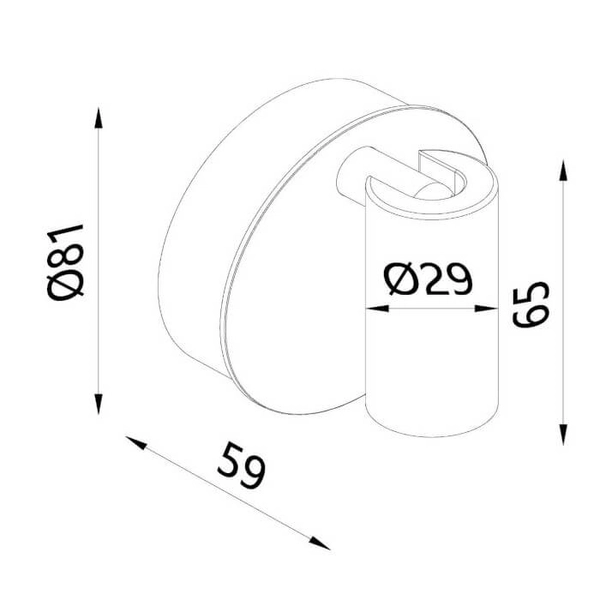 Ścienny kinkiet z włącznikiem TONI 29934/02/30 LED 2W 2700-4000K czarna
