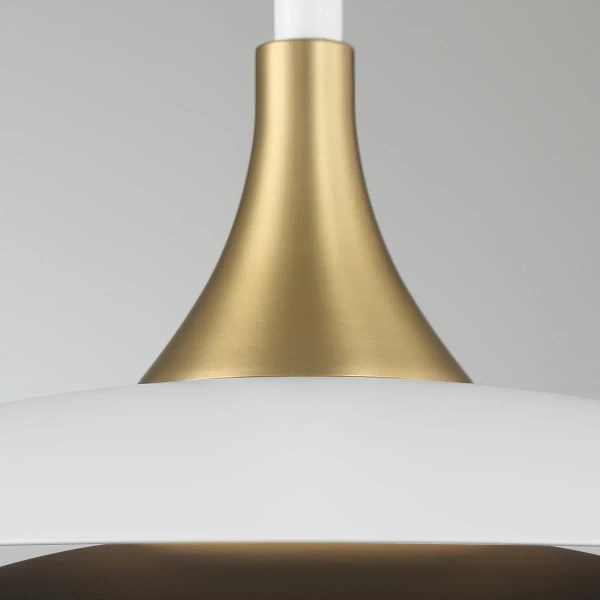 Wisząca lampa Welsh QN-WELSH-P-WHT LED 15W 3000K dyski złote białe