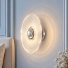 Szklany kinkiet ścienny Helios ST-X007W chrom okrągły LED 1x3W 3000K disc