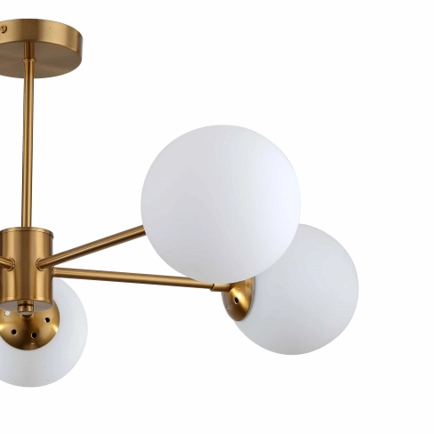 Lampa złota Roma LP-1345/5P GD Light Prestige białe molekuły mleczne