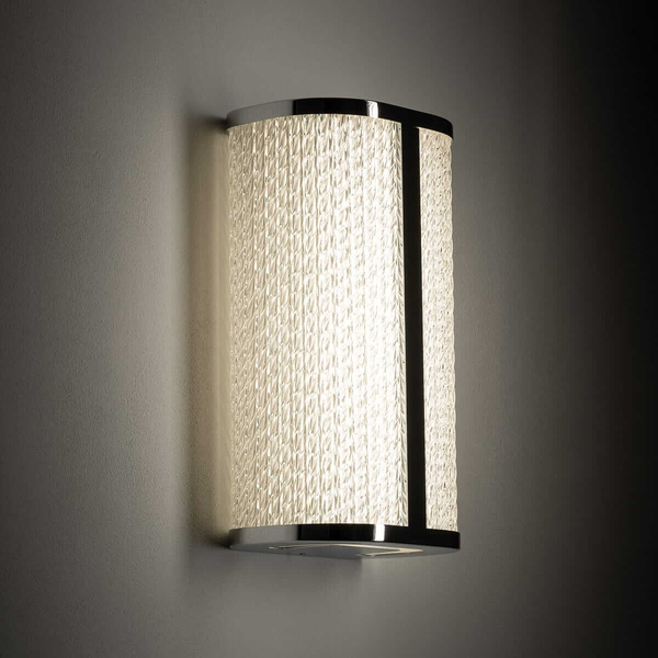 Kinkiet Palmas 10729 LED 15W 4000K IP44 szklany chrom transparentny