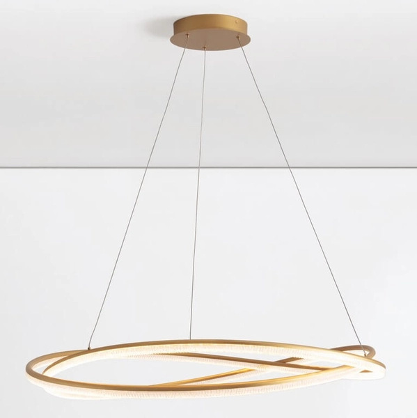 Lampa wisząca nad stół ILAVE LE44324 LED 68W 3000K spirala złota