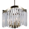 LAMPA wisząca SABRIGA PND-44544-3 Italux glamour OPRAWA metalowy ZWIS kryształki brąz przezroczyste