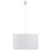 Wisząca lampa do salonu Rondo 3460 TK Lighting okrągła z tkaniny biała