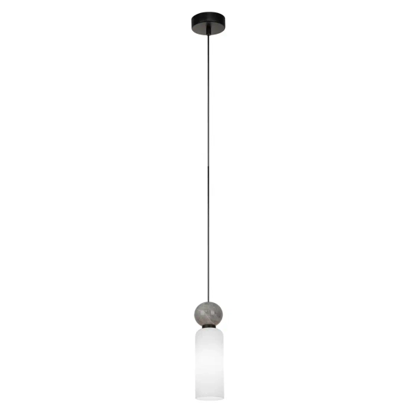 Wisząca lampa podłużna Santos PND-95331-1-BK kula szara biała czarna