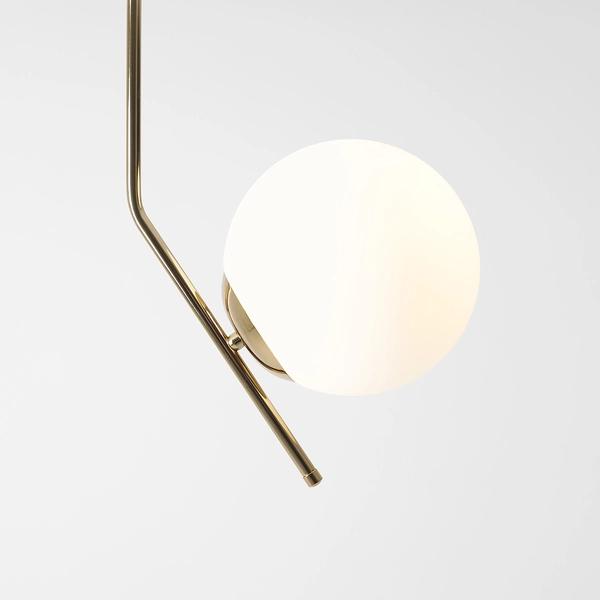 Szklana lampa sufitowa Gallia 1095PL_G30 Aldex okrągła 1-punktowa złota