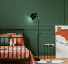 Lampa podłogowa loft Zana z regulacją do czytania czarna