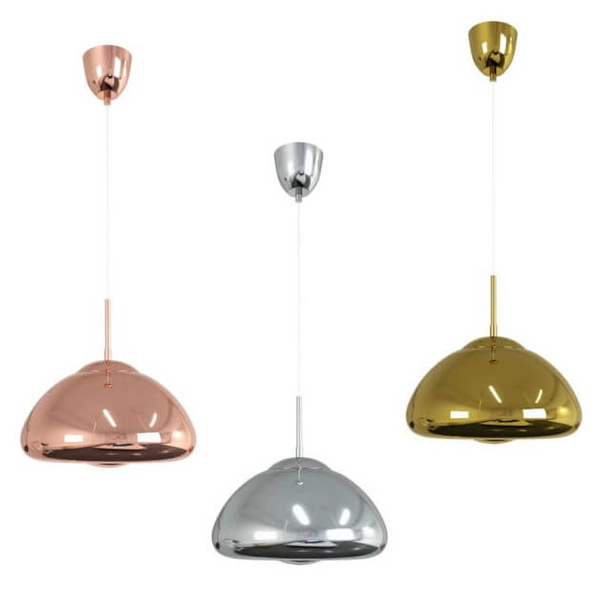 Zwisająca lampa do sypialni Zonda ABR-LSW-M Abruzzo połyskująca miedziana