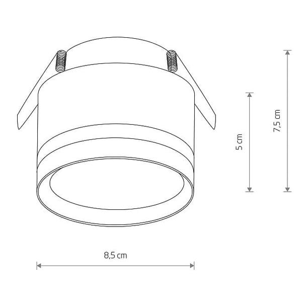 Podtynkowa lampa z klipsem Murter 10490 Nowodvorski tuba punktowa biała