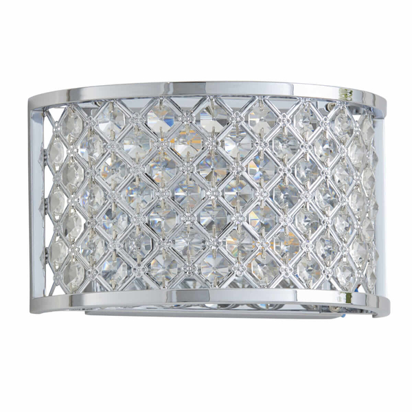 Ścienna lampa Hudson HUDSON-2WBCH Endon glamour chrom przezroczysta