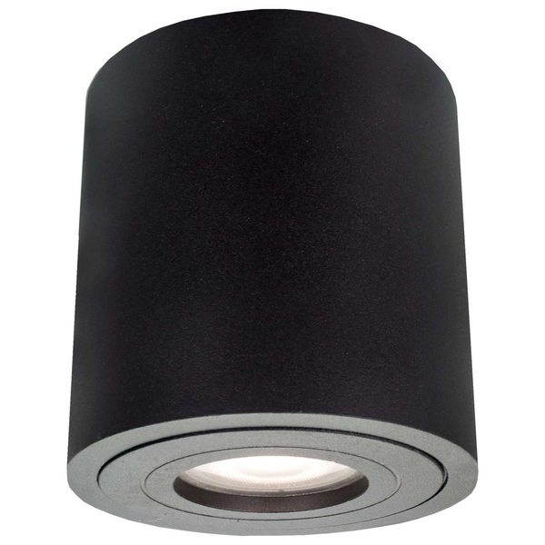 LAMPA sufitowa FARO LP-6510/1SM XL BK Light Prestige łazienkowa OPRAWA metalowa tuba downlight IP65 czarna