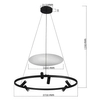 Lampa wisząca z obręczą Almeria LP-907/1P BK LED 18W 4000K czarna