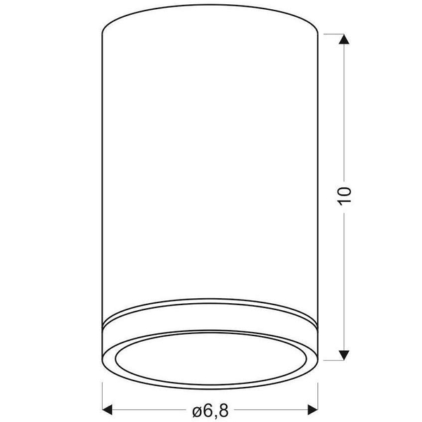 Sufitowa lampa spot 2276007 metalowa plafon okrągły downlight szary