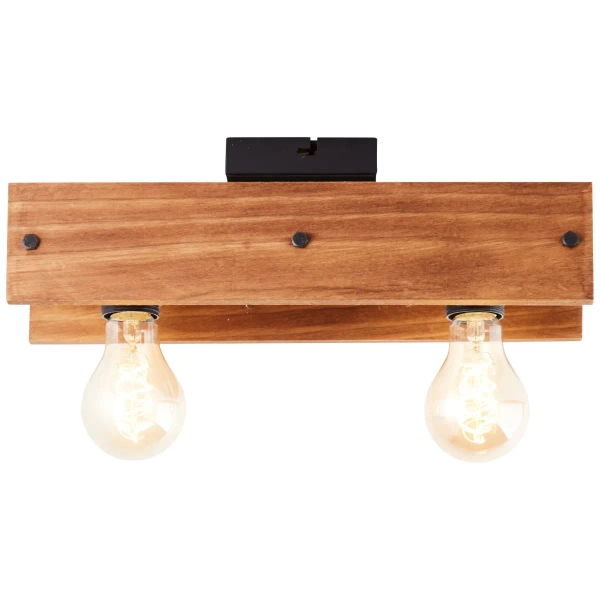 Sufitowa lampa drewniana Calandra 99449/76 czarna brązowa