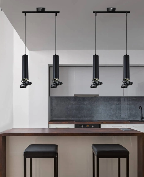 Lampa wisząca podwójna Tuba 32-78650 Candellux LED 100W nad stół czarna