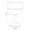 Stołowa nocna lampka Eco 5596 lniany abażur sosna beżowy czarny