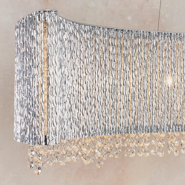 Kryształowa lampa wisząca Galina 81979 glamour chrom przezroczysty