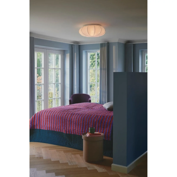 Sypialniana lampa sufitowa Aeron 2512696001 materiałowa biały