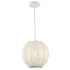 Skandynawska lampa wisząca Dana ML1805 kula tkanina biały