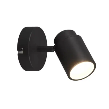 Czarny kinkiet ANGELO 880400132 tuba regulowana 1xGU10 IP20