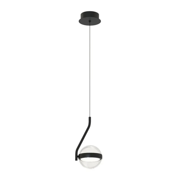 Lampa wisząca ASTRID czarna przezroczysta AZ7196 1xLED 7W 3000K kula