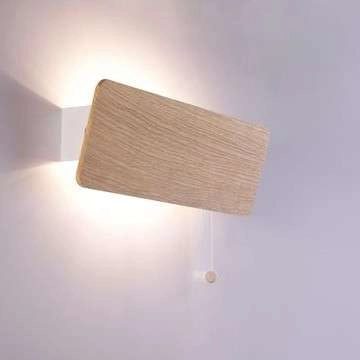 Skandynawska LAMPA ścienna OSLO 9700 Nowodvorski drewniana OPRAWA ekologiczny kinkiet prostokątny regulowany naturalne drewno