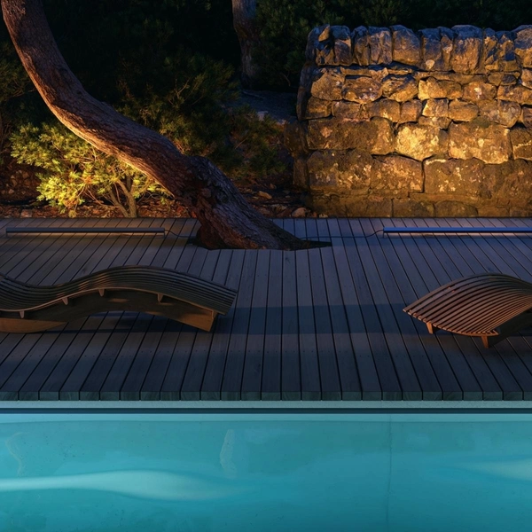 Lampa zewnętrzna Edge O415FL-L15GR3K Maytoni LED 15W 3000Kna taras IP65 szara