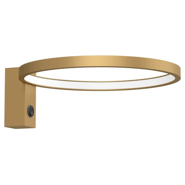 Ścienna lampa do salonu Agaro 4057 Shilo LED 8,4W 3000K ring złoty