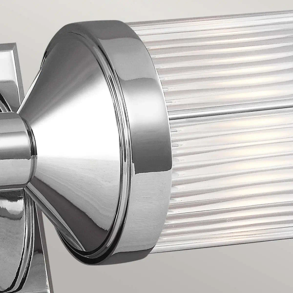LAMPA ścienna Paulson FE-PAULSON2 Elstead FEISS kinkiet OPRAWA metalowa industrialna IP44 polerowany chrom przezroczysta