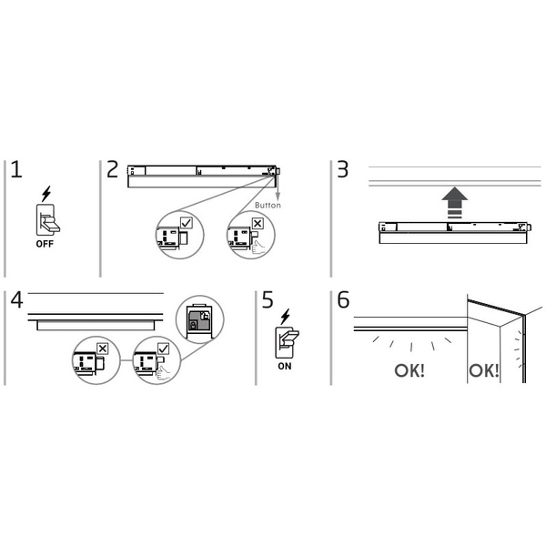 Lampa szynowa magnetyczna 1-fazowa Line 10650 Nowodvorski LED 15W 4000K liniowa