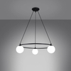 Zwisająca lampa Yoli SL.1213 kule bańki do salonu czarna biała