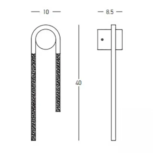 Dekoracyjna lampa ścienna 23106 LED 11W 3000K metalowa złota czarny
