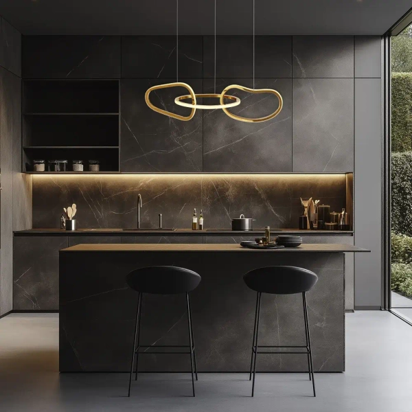 Designerska lampa wisząca Anneli 33-35639 LED 30W 3000K pierścienie złote