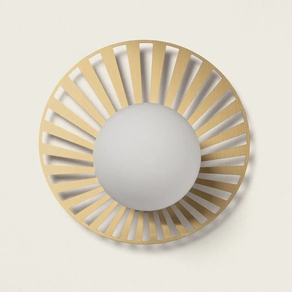 Kulisty kinkiet ścienny Milano ABR-KG-G9 Abruzzo szkło złoty biały