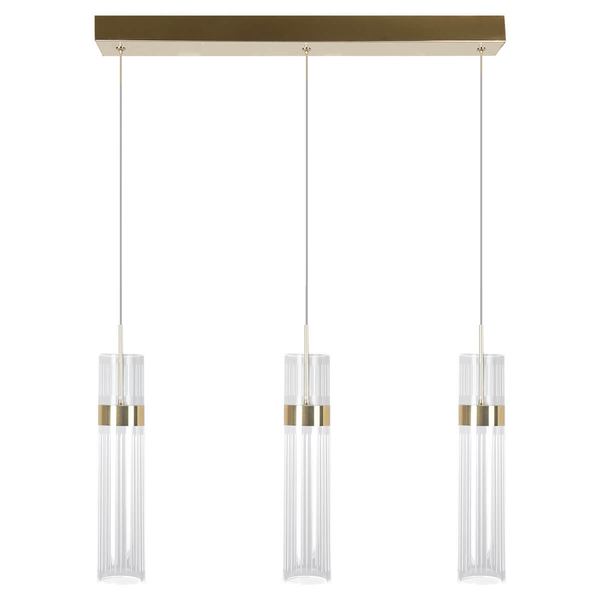 Zwisająca lampa Ambiente LP-1510/3L GD LED 18W 3000-6000K na listwie złota