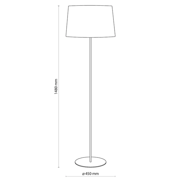 Podłogowa lampa salonowa Maja 2919 TK Lighting z tkaniny z abażurem biała