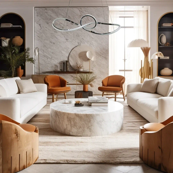 Designerski żyrandol MARCO CHROME ML8117 LED 42W 4000K do jadalni chrom