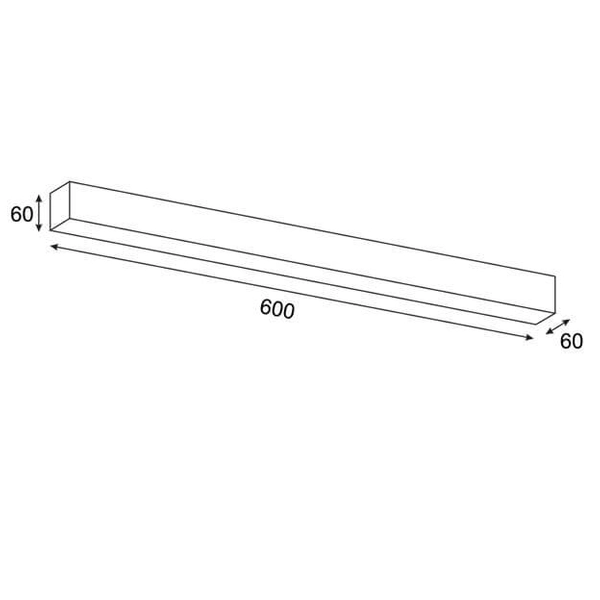 Przysufitowa lampa liniowa Lupinus 3115001202-1 Elkim LED 8W 4000K biała