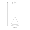 Stożkowa lampa wisząca CONO 10887 metalowa zielony