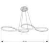 Salonowa lampa wisząca 839 Domeno LED 60W 3000K-6000K mleczna biała