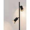Stojąca lampa do salonu MARENZO LE45612 metalowa z wtyczką czarna złota