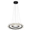 LAMPA wisząca FROZEN ML617 Milagro kryształowa OPRAWA zwis LED 60W 4000K pierścienie rings glamour crystal przezroczyste czarne