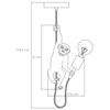 Dekoracyjna LAMPA wisząca CHIMP 10402/01/30 Lucide metalowa OPRAWA loftowy ZWIS małpka złota czarna